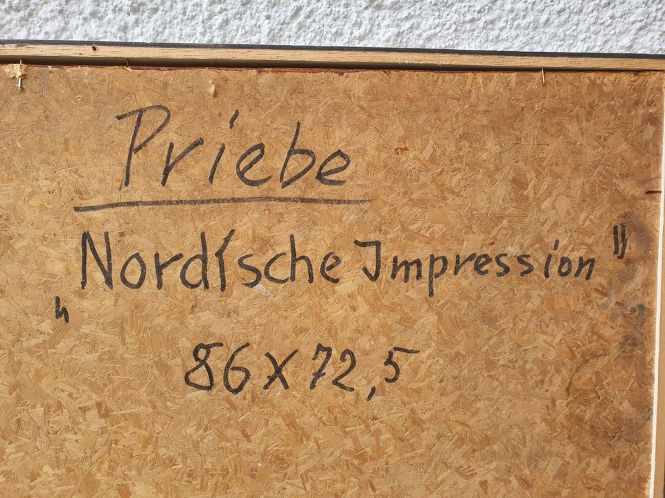 Paul Hans Priebe Ölgemälde "Nordische Impression" Ölbild 1960 in Winnenden