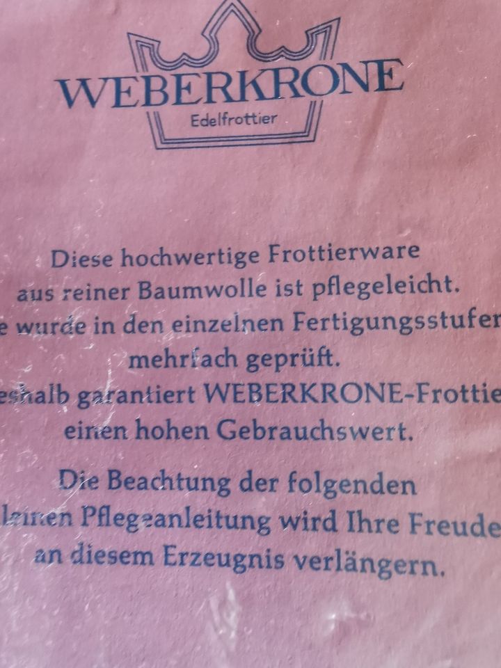Vintage  Geschirrtuch Edelfrottier,Weberkrone,100% Baumw., Neu in Eschwege
