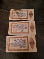 3 Banknoten Notgeld Kreis Moers 500 Millionen Mark,Versand Hessen - Weimar (Lahn) Vorschau