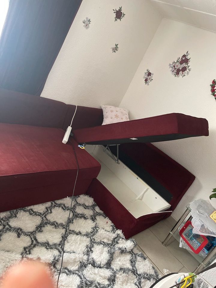 Sofa Schlafsofa mit 2 Tippich weiß in Ludwigshafen