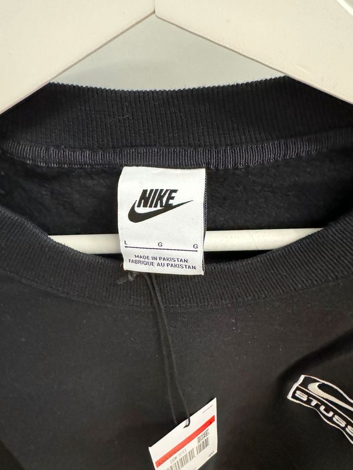 Nike x Stussy Crewneck Sweatshirt Schwarz Gr L in Mannheim