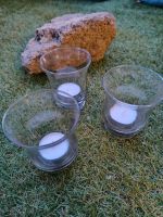 3 Kerzenhalter Teelichthalter Glas 9 cm Sachsen - Radebeul Vorschau