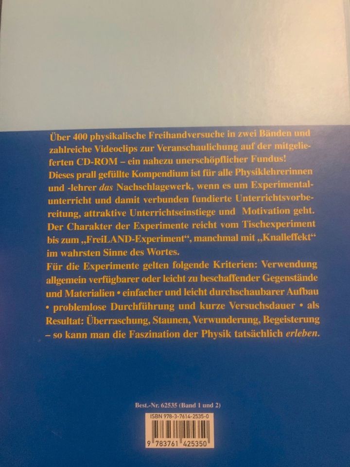 Physikalische Freihandexperimente Band 2 Akustik Wärme Elektri... in Germering