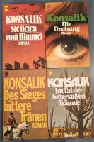 4 Bücher von Konsalik, Sie fielen vom Himmel, Die Drohung, etc. Hessen - Schaafheim Vorschau