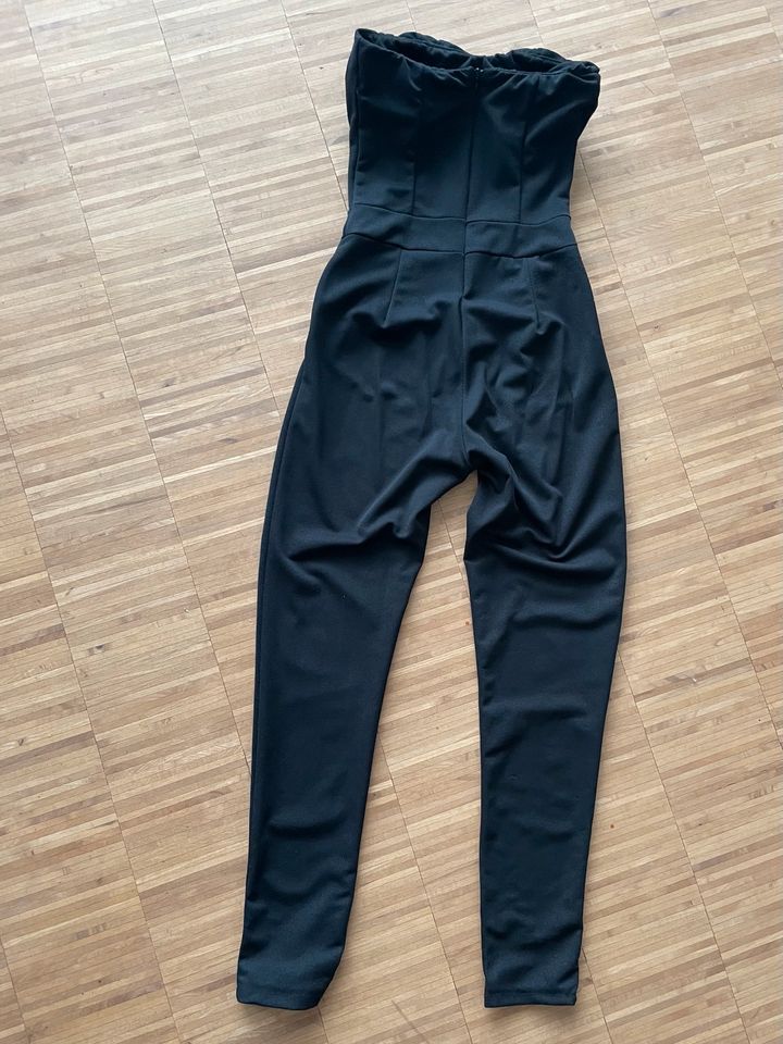 Jumpsuit, schulterfrei, schwarz, Gr. S in Voerde (Niederrhein)