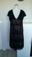 Midikleid Kleid Spitze Mesh Kurzarm schwarz camel Gr. 40 Comma Brandenburg - Neustadt (Dosse) Vorschau