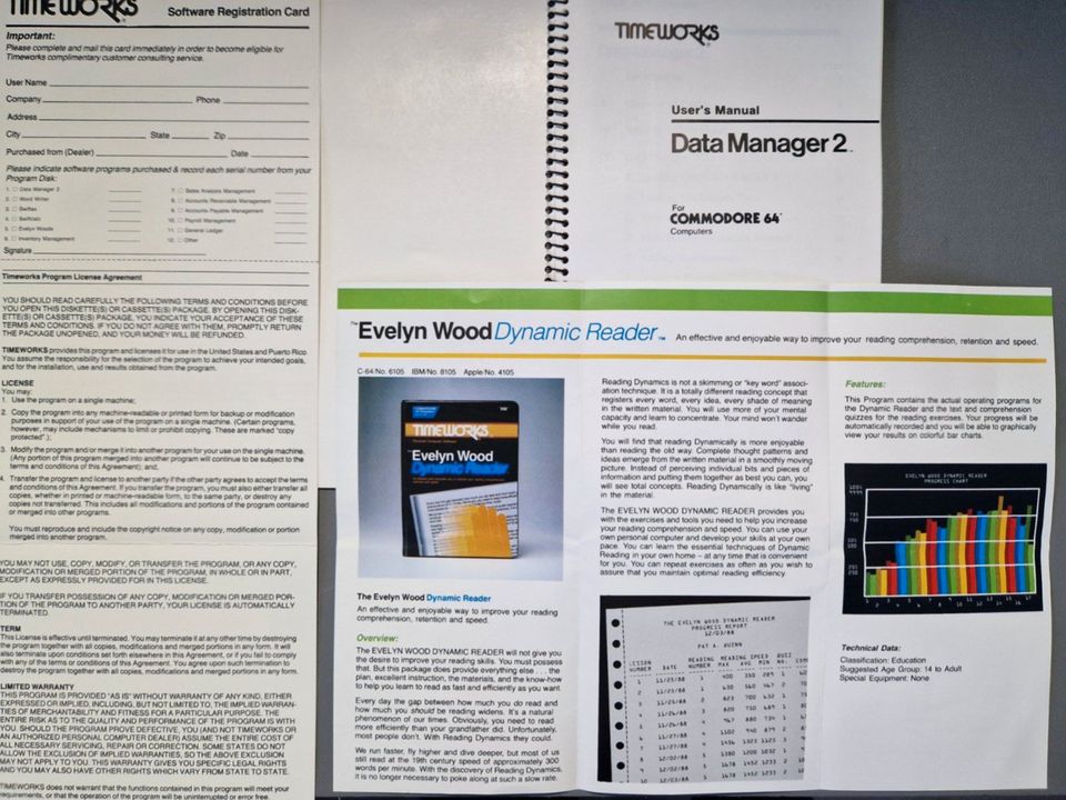 C64 Data Manager 2 Software (Timeworks) Eng. Version in Sankelmark