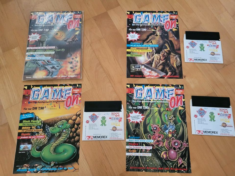 Game on,  C64 Spiele Magazin auf Diskette 1988 - 1992 in Jever