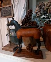 Alt Deko Pferd Figur Skulptur Holz Metall vintage Farmhouse Kreis Pinneberg - Elmshorn Vorschau