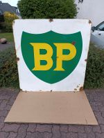 Großes doppelseitiges BP Tankstellen Schild Emaille Niedersachsen - Braunschweig Vorschau