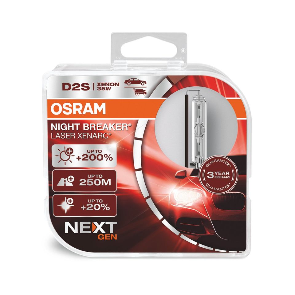 1x D2S Osram Xenon Brenner Nightbreaker Laser Xenarc,35Watt Duo-B in Bad Schwartau