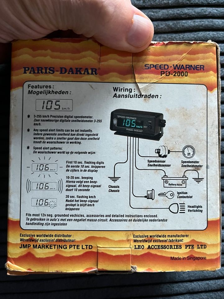 Speed Warner fürs Auto in OVP in Schönborn