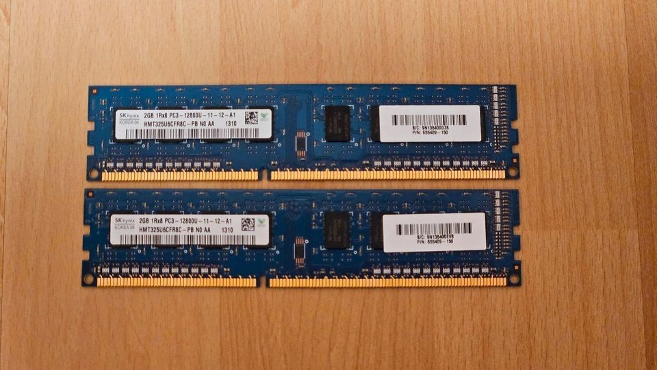 2x 2GB RAM DDR3 1600mhz Arbeitsspeicher PC Computer in Aschheim