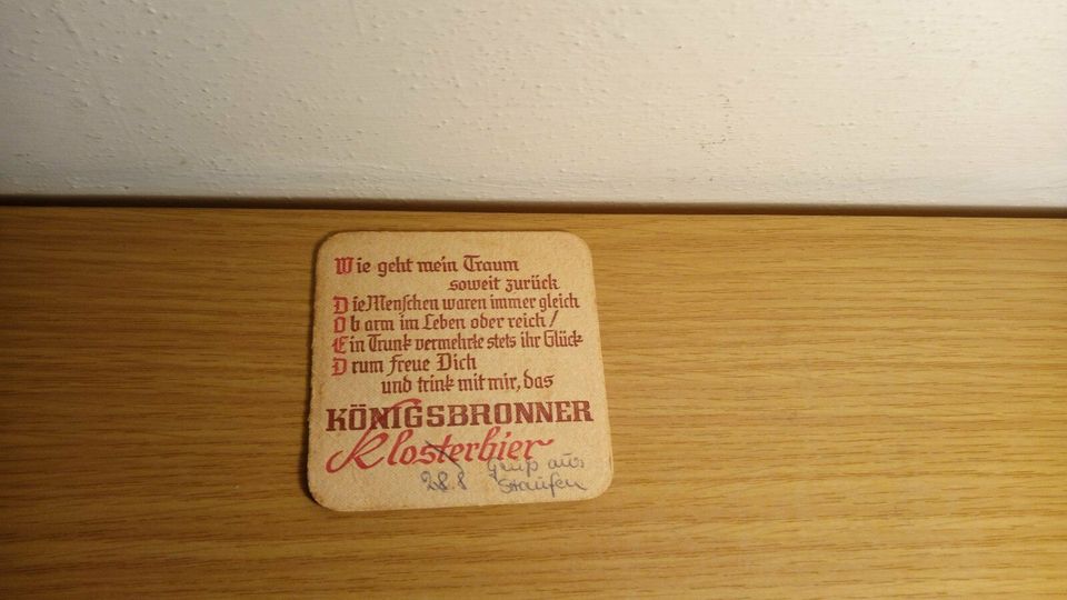 Königsbronn Klosterbier Bierdeckel in Dillingen (Donau)