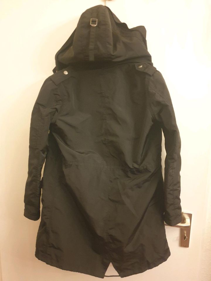 Zara Doppeljacke mit Weste Gr. S 36 schwarz Teddyfell in Grevesmuehlen