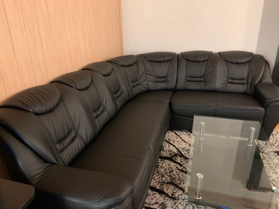 Ledersofa zu verkaufen. Schwarzes Sofa. sit&more Ecksofa «Bansin» in Greiz