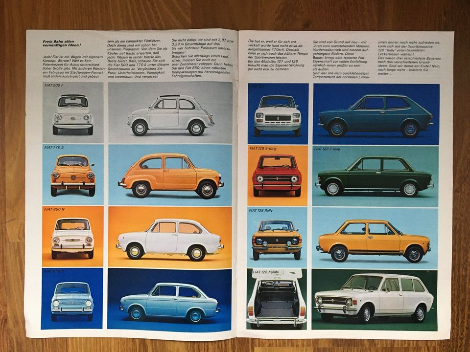 1972 Fiat Programm incl. Dino Prospekt deutsch in Kassel