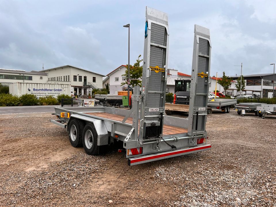 Humbaur 11,9 to. Tandem-Tieflader (HS105020BS), 5m lang, verzinkt in Bayern  - Walpertskirchen, Gebrauchte Auto-Anhänger kaufen