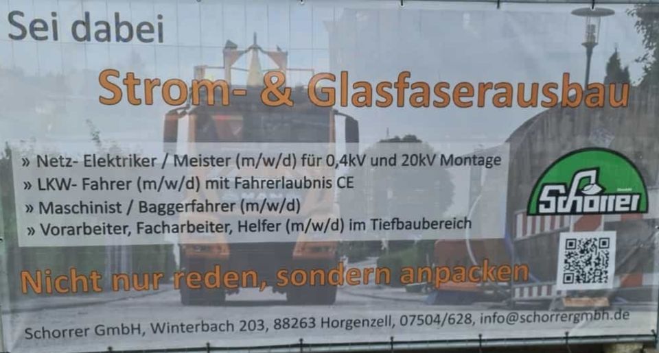 Vorarbeiter/ Facharbeiter/ Helfer [m/w/d] im Tiefbaubereich in Horgenzell