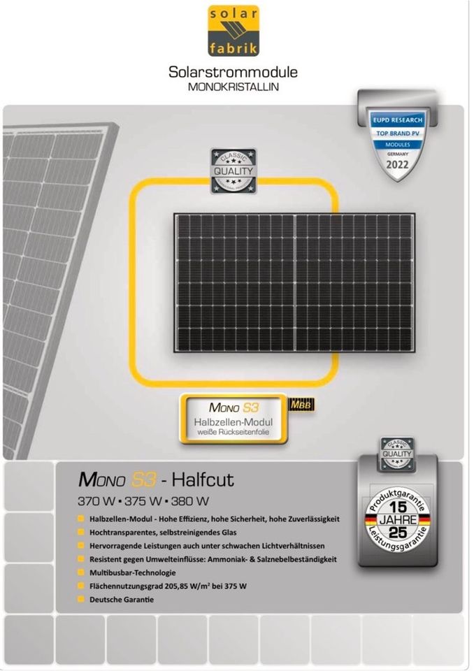 ➡️ Mini Balkonkraftwerk 300 bis 400 Watt Hoymiles + 1x PV Modul in Wedemark