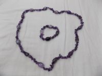 Amethyst Kette + Armband Trommelsteine + Splitter, Neu Rheinland-Pfalz - Fachingen Vorschau