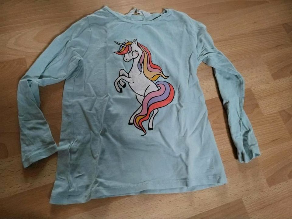 Dünner blauer Pullover H&M Einhorn Größe 110/116 in Bobenheim-Roxheim