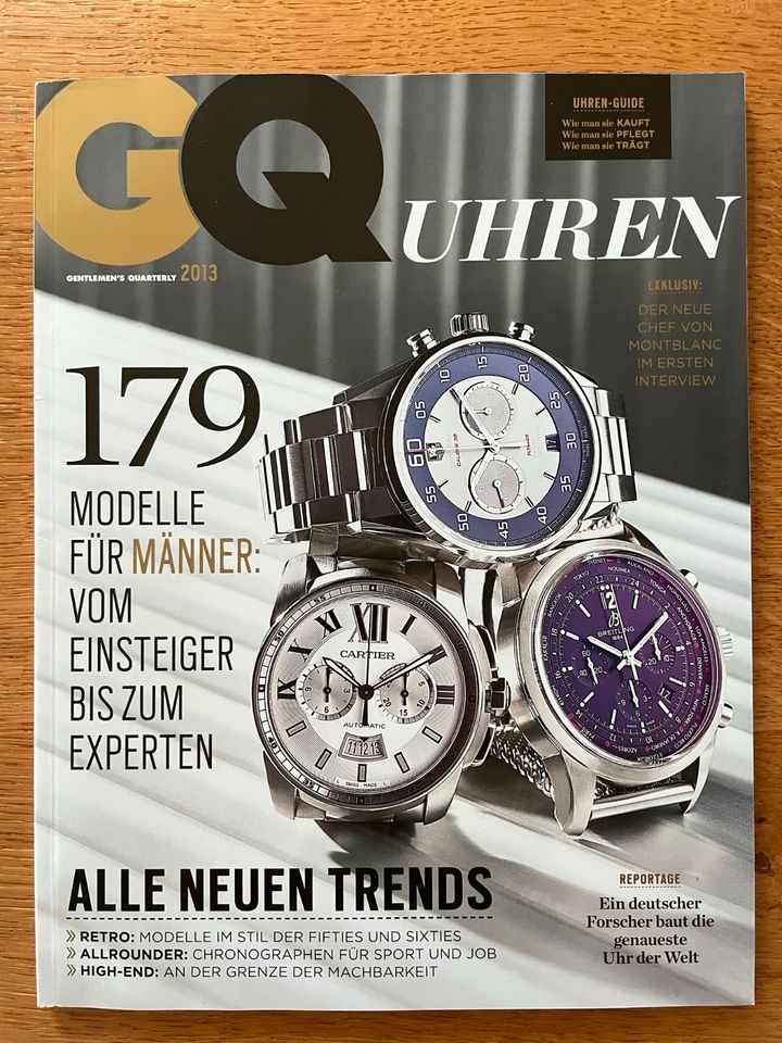 GQ Uhren Magazine, 2 Stück Sonderausgaben 2010 und 2013 - TOP in Nürnberg  (Mittelfr) - Aussenstadt-Sued