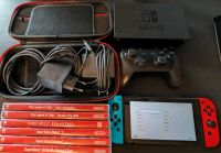 Nintendo Switch +128GB SD Card + 6 Spiele + Pro Controller Bayern - Mömlingen Vorschau