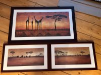 Set:3 Bilder, Bilderrahmen, Afrika, Dekoration,Elefanten,Giraffen Nordrhein-Westfalen - Hilden Vorschau