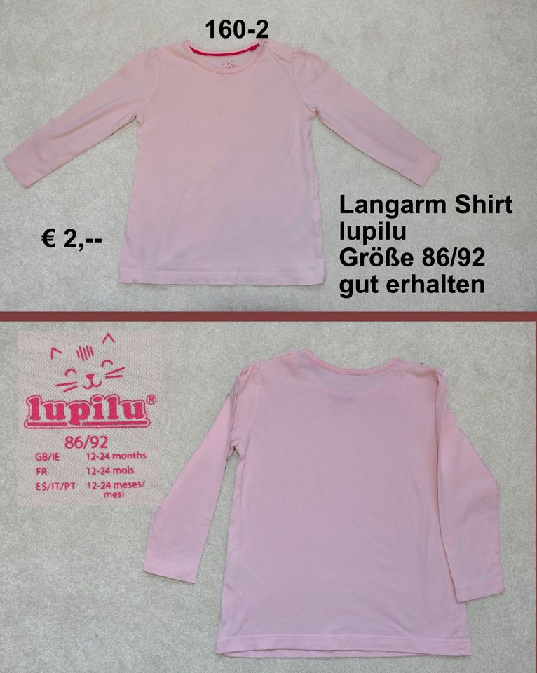 Mädchen Shirts Gr. 86/92 (160) in Westoverledingen