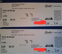 Verkaufe 2 Chris de Burgh Tickets Amphitheater Hanau, 9.8.24 Hessen - Erlensee Vorschau