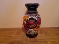 Bodenvase groß Blumenmuster braun rot orange beige Steingut Bayern - Schwarzenbach a d Saale Vorschau