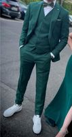 Herren Anzug Grün + Fliege mit Einstecktuch Mitte - Wedding Vorschau