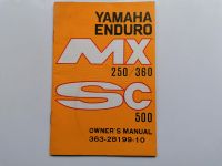 Yamaha Enduro MX 250/360,SC 500 Handbuch,Bedienungsanleitung 1972 Nordrhein-Westfalen - Troisdorf Vorschau