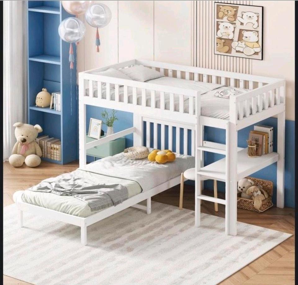 Etagenbett Kinderbett 90x200 Neu Hochbett Jugendbett Holzbett in Hamburg