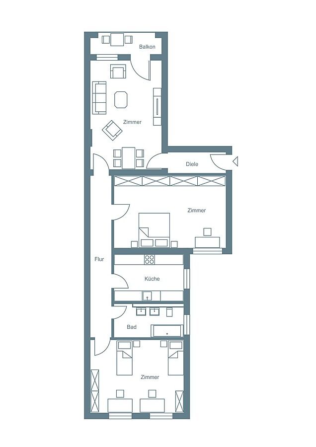 Familiengeeignete 3-Raumwohnung mit Balkon ! in Berlin