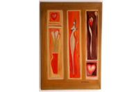 Herz Tulpen Leinwand 50x75cm Rot Orange Gelb Wandbild neu Bayern - Hummeltal Vorschau