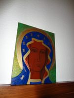 altes Maria Ölbild Ölgemälde handgemalt Madonna Ikone Vintage Baden-Württemberg - Ludwigsburg Vorschau