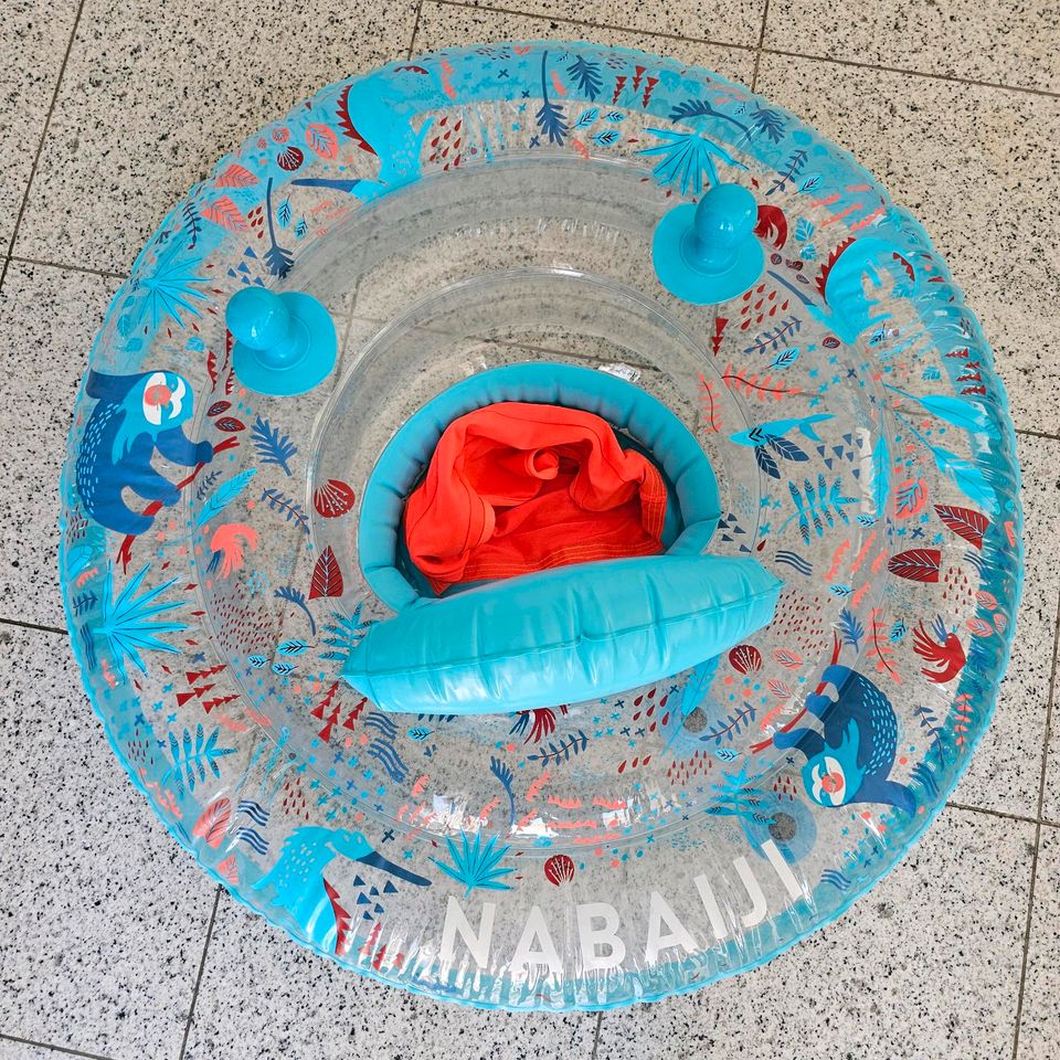 Schwimmsitz aufblasbar mit Griffen 7–15 kg Baby transparent in Düsseldorf
