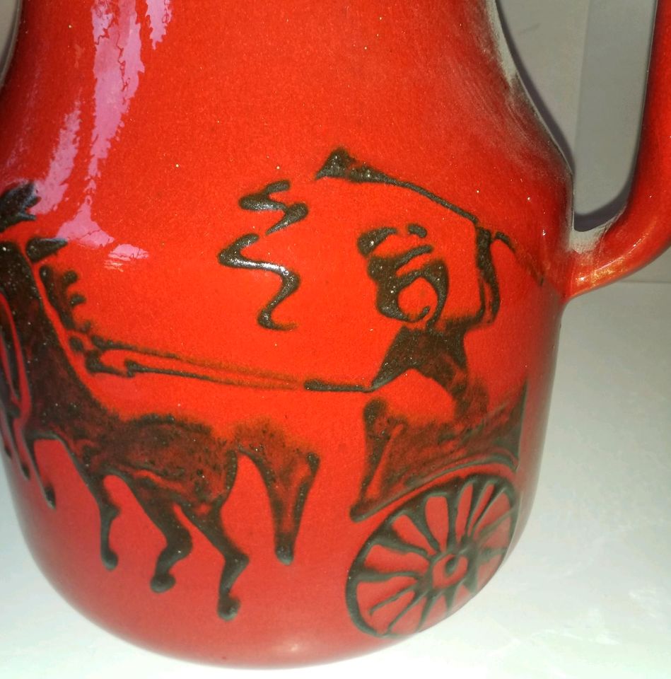Scheurich Fat Vase  Bodenvase Art Pottery W.Germany 408-40 Pferd in Neuruppin