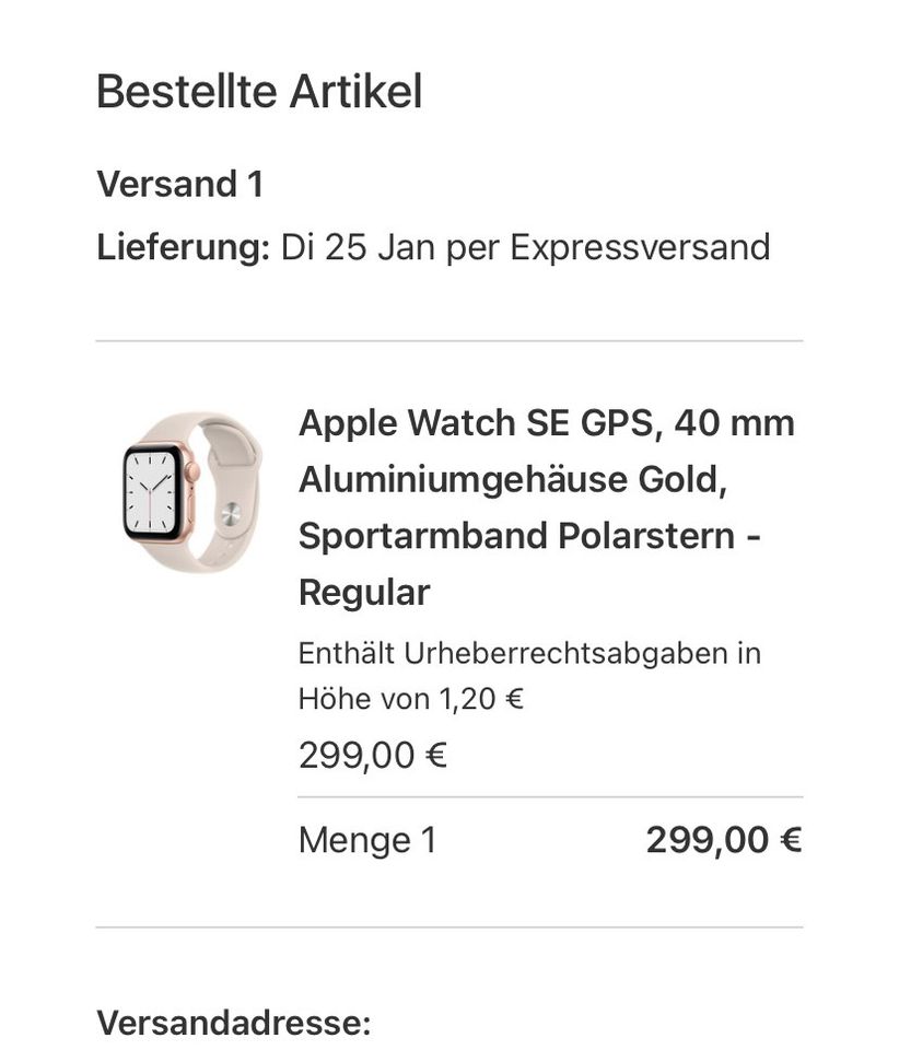 Apple Watch SE 40mm *Display defekt* Gold (Limited Edition) in Waldbrunn