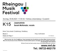 4 Karten für Rheingau Musikfestival Jazzmatinee am 30.06.2024 Hessen - Bad Camberg Vorschau