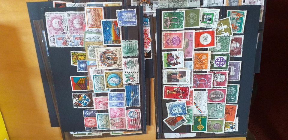 Steckkarten Konvolut Briefmarken unsortiert in Reuden b Zeitz