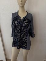 Tredy Bluse / Shirt in blau mit toller Stickerei Niedersachsen - Cloppenburg Vorschau