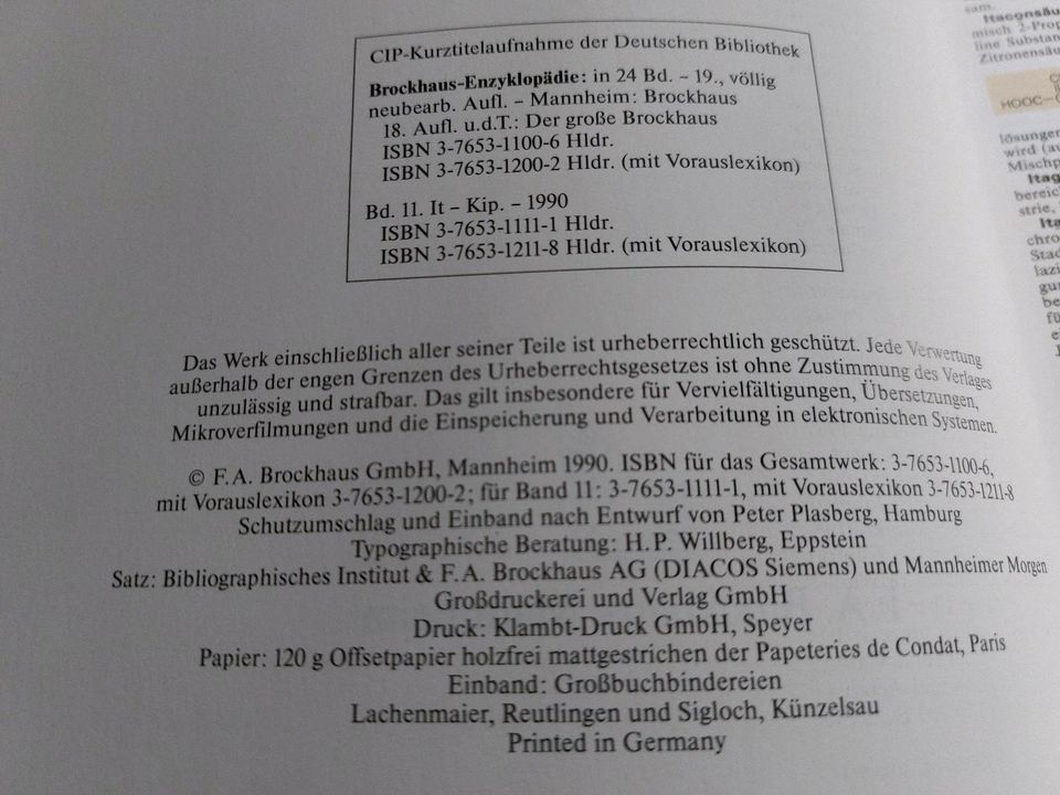 Brockhaus Enzyklopädie, 19. Auflage, Goldschnitt in Marburg