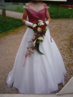 Wunderschönes Brautkleid, Hochzeitskleid in rot/weiß, Gr. S/36 Bayern - Bobingen Vorschau