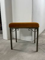 Vintage Hocker aus Metall mit Sitzpolster in Orange Bonn - Plittersdorf Vorschau