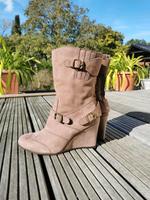 Stiefeletten Belstaff Gr.37 Velours Echtleder Ankleboots taupe Schwerin - Zippendorf Vorschau