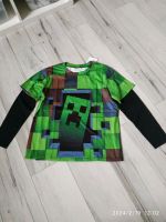 Minecraft Doppelshirt m. Langarmshirt unifarben Baumwolle Gr 140 Bayern - Niederschönenfeld Vorschau