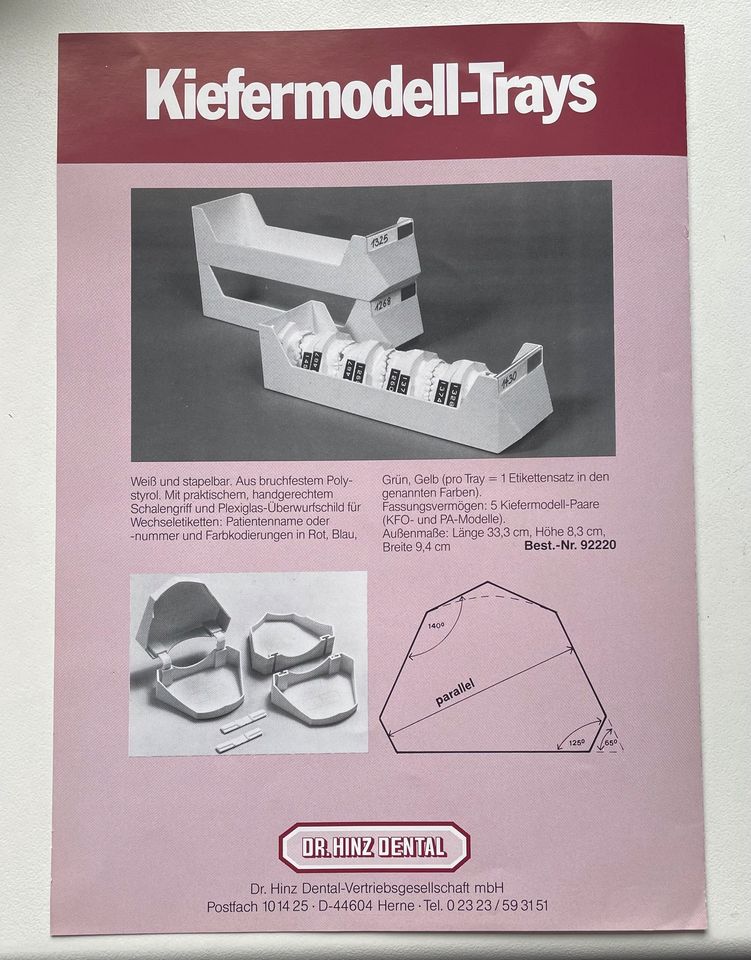 Sockel Gerät/Zahntechnik Modell Sockler/Kiefermodell Tray/Gipsmod in Limburg